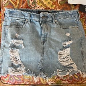 Express mini skirt straight mini mid rise